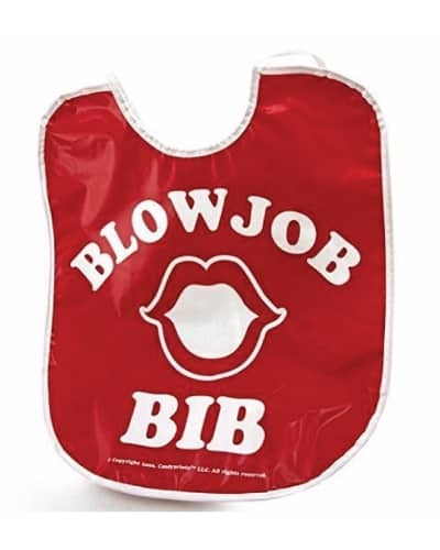 naughty bachelorette party gifts for bride. blow job bib.