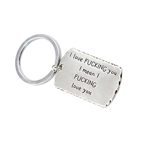 I love you Lettering Tag Key Chain (Naughty gifts for men)